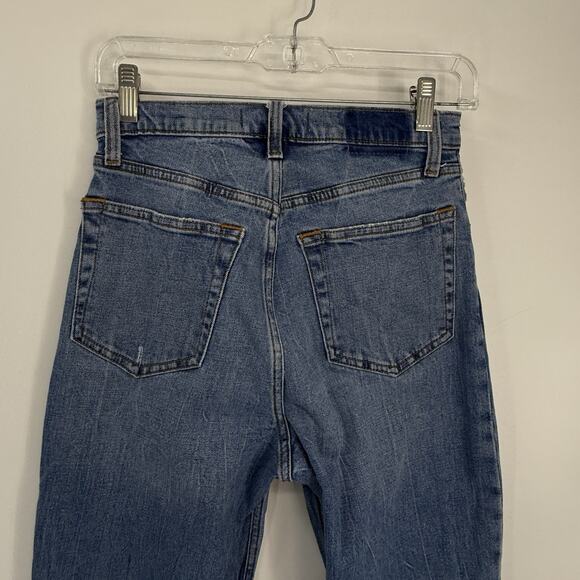 Abercrombie Fitch Ankle Straight Ultra High Rise Jeans size 26/2 Destroyed Denim - Picture 7 of 11